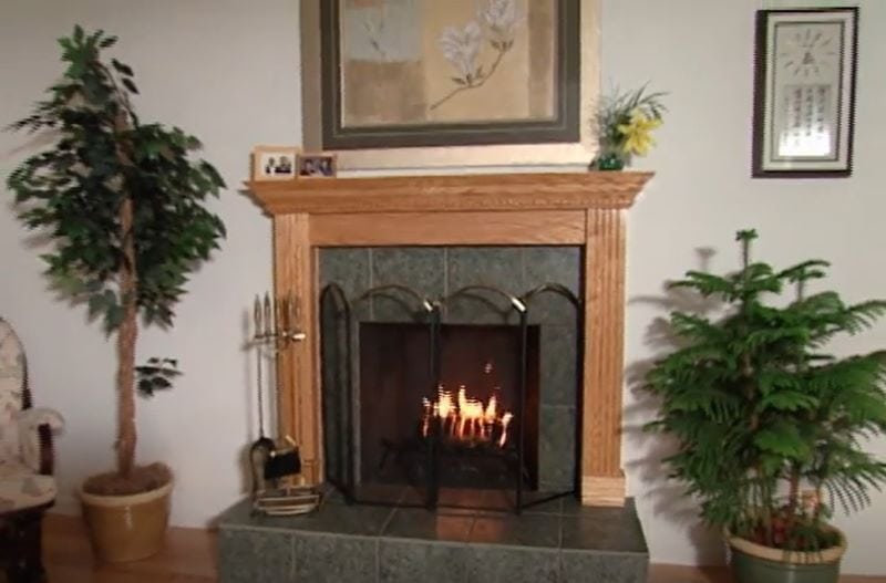 diy fireplace mantle and tile surround
