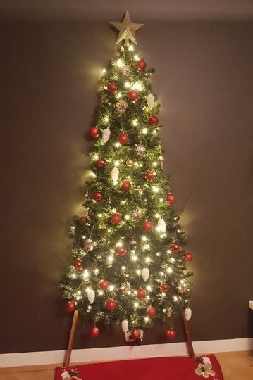 diy flat christmas tree