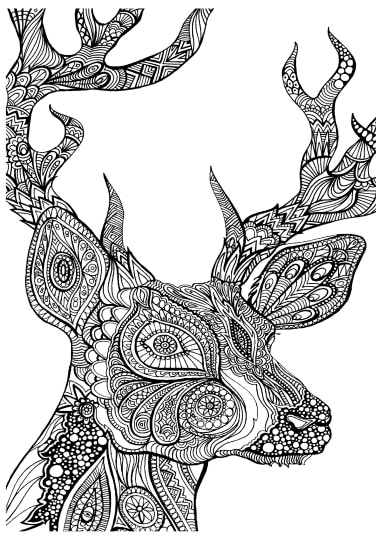 diy flower pattern deer