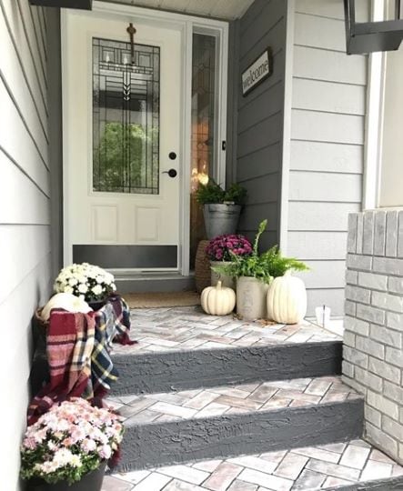 diy hand painted brick steps