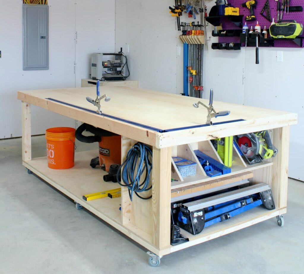 diy mobile workbench with plans