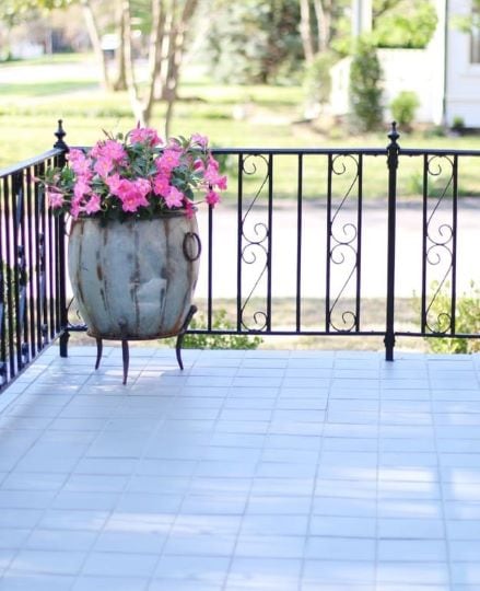 diy painted brick steps and porch