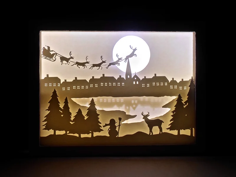 diy paper cut shadow box