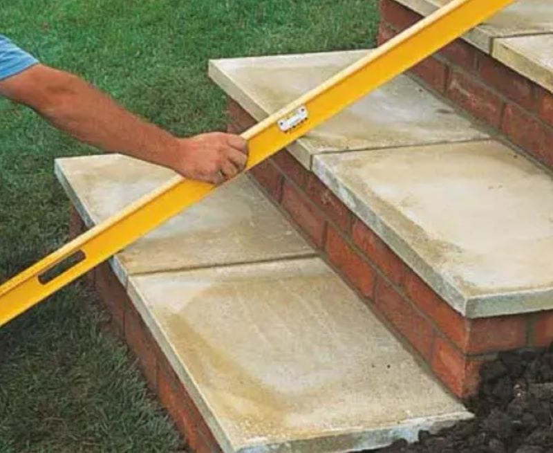 diy patio steps using bricks and pavers