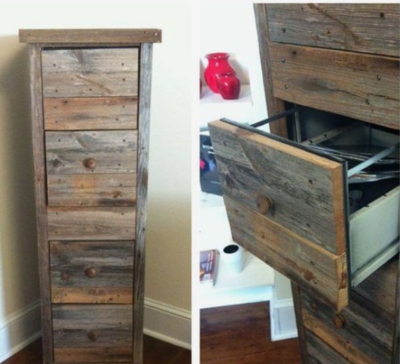 diy repurposed file cabinet