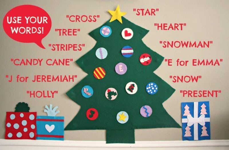 diy rockin’ around the felt christmas tree a baby friendly tree