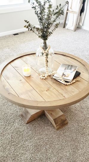 diy round coffee table