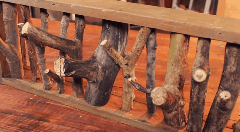 diy rustic coat rack from tree branches