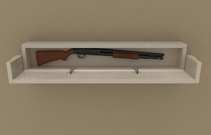 diy secret floating shelf gun safe