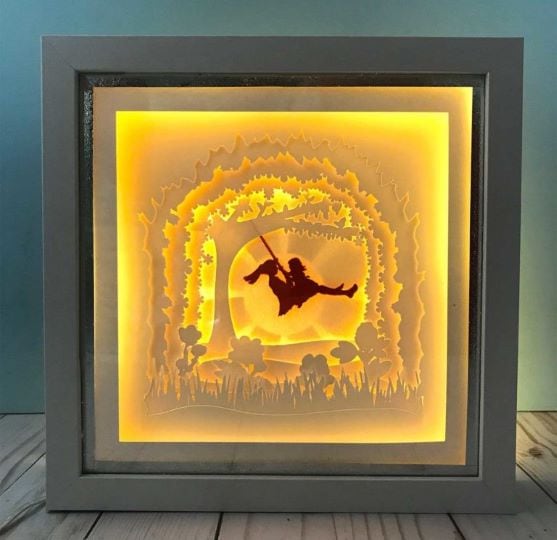 diy shadow box paper art