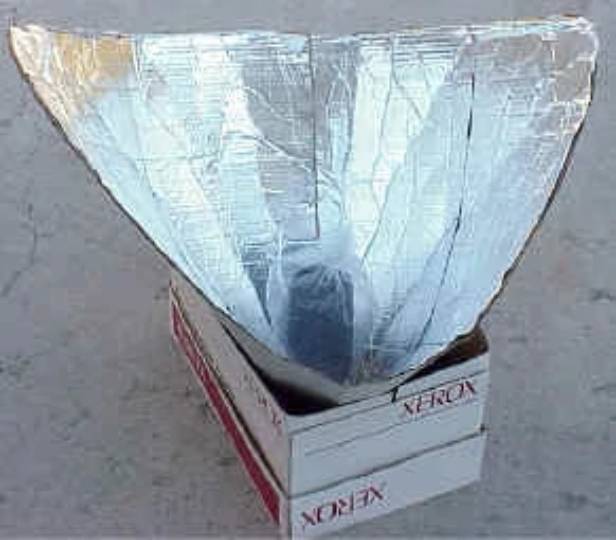 diy solar funnel cooker