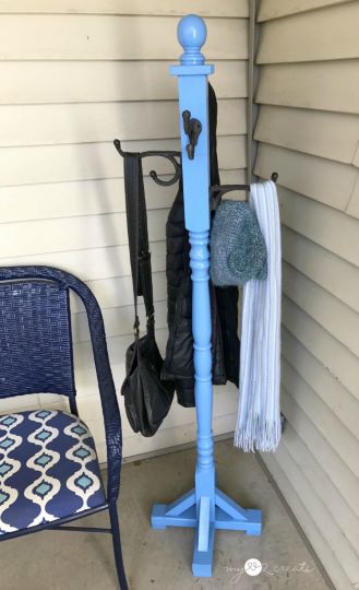diy standing coat rack
