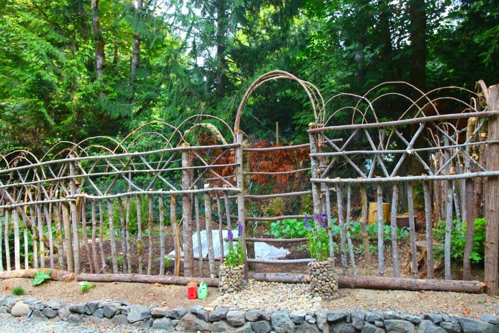 diy stick fence