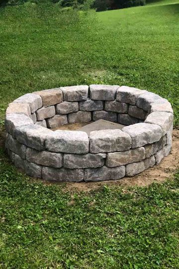 diy stone fire pit