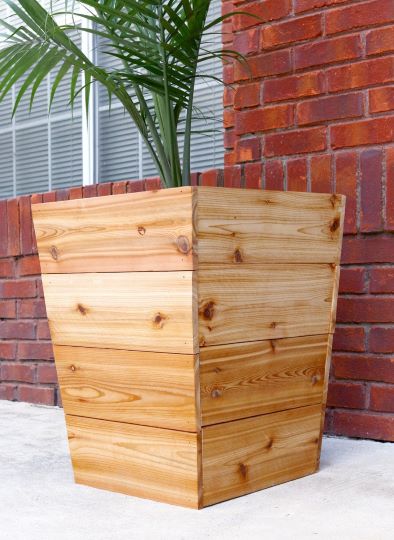 diy tapered cedar planter