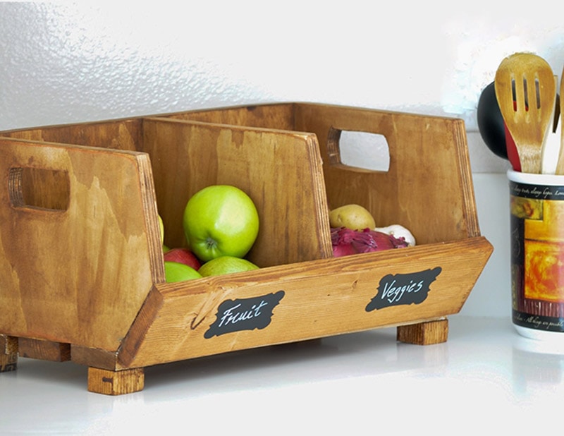 diy vegetable storage bin with dividers