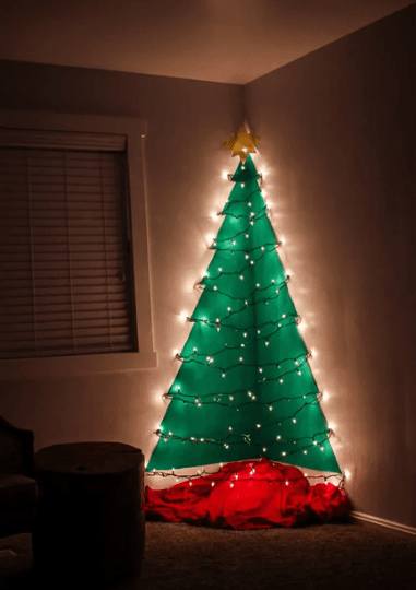 diy wall christmas tree