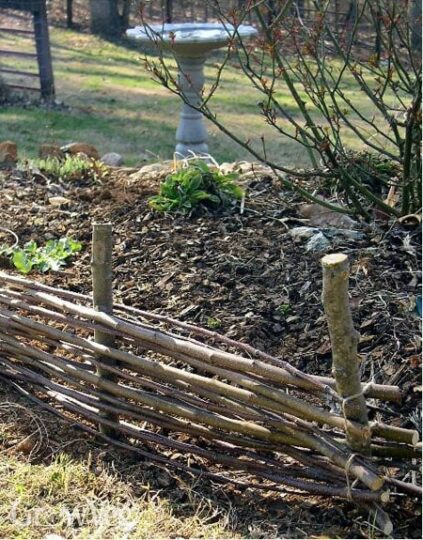 diy weaving wood twig towers and wattle fences