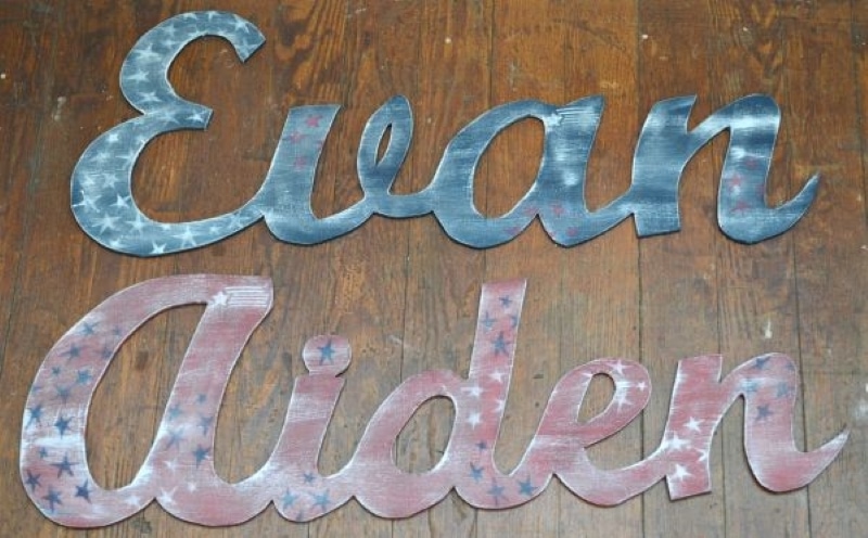 diy wood cut out name _ traveling birthday present