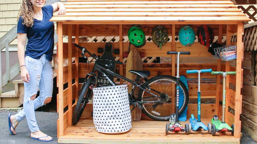 3x3 Custom DIY Bike Storage Shed