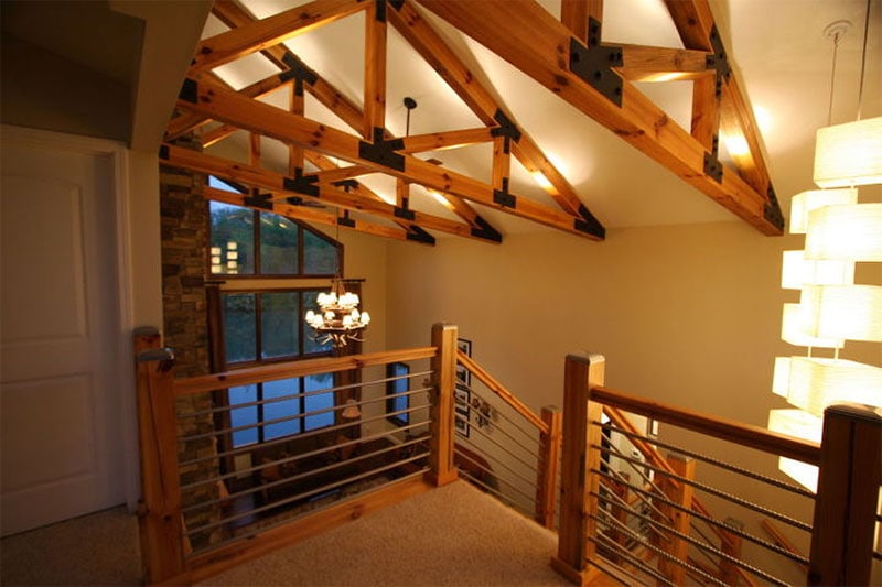 Cable Railing Basement Staircase