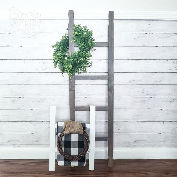 Dollar Store DIY Ladder Shelf