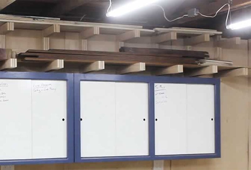 Easy and Compact Hanging Lumber Rack