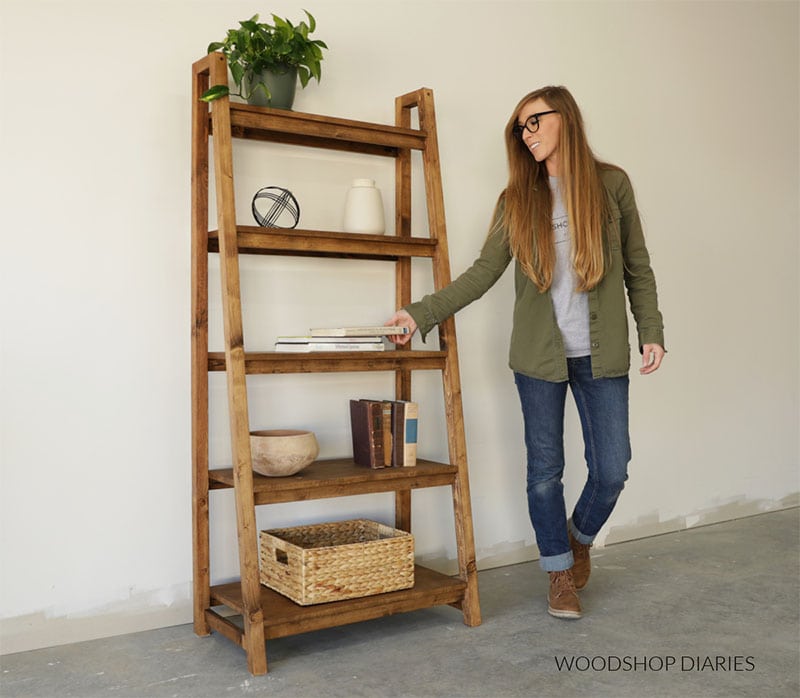Freestanding Ladder Bookshelf