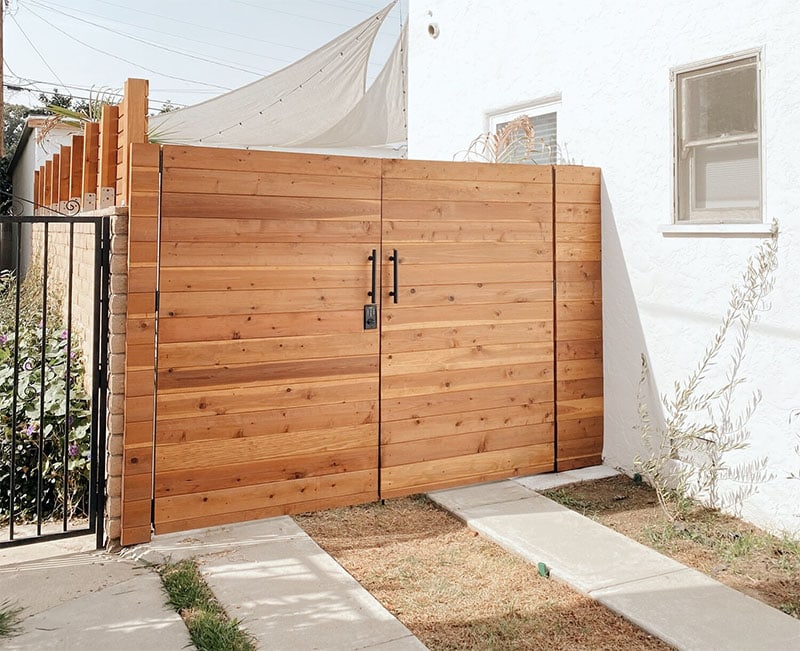 Modern DIY Wooden Gate From Blanco Bungalow