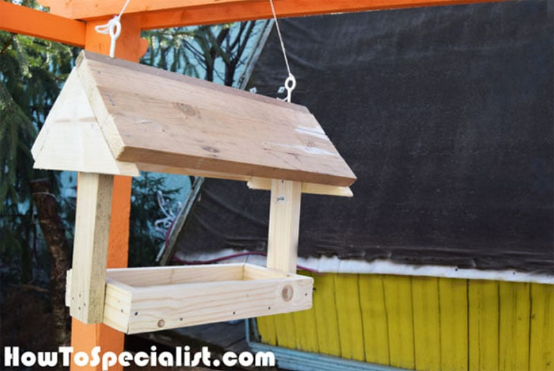 Platform Bird Feeder with Roof by How To Specialist
