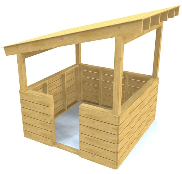 Rural Lean-To Style Playhouse