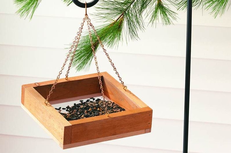 Simple Hanging Platform Bird Feeder by Birds & Blooms
