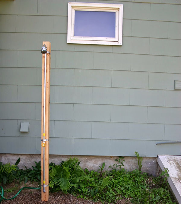 Basic Outdoor Shower by Our Acreage Adventure