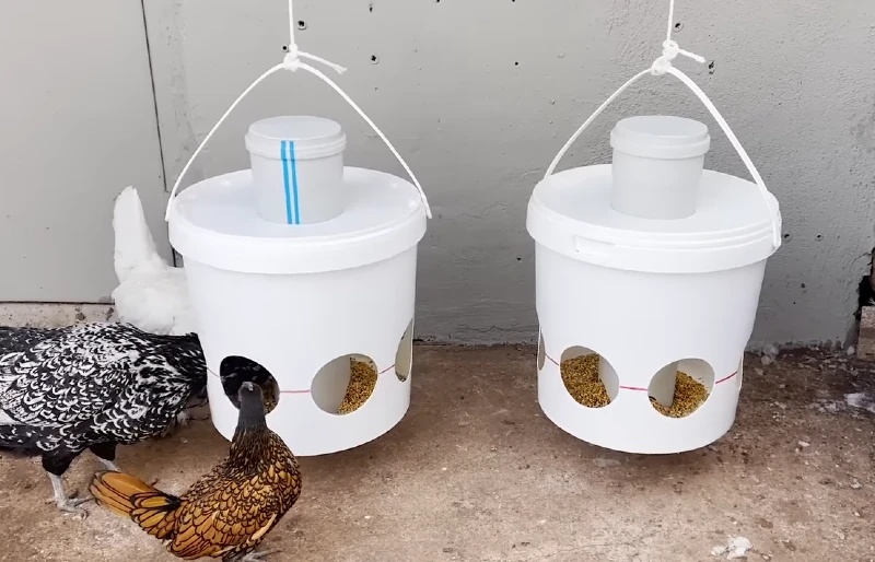 Cheap, Easy-Access Chicken Feeder
