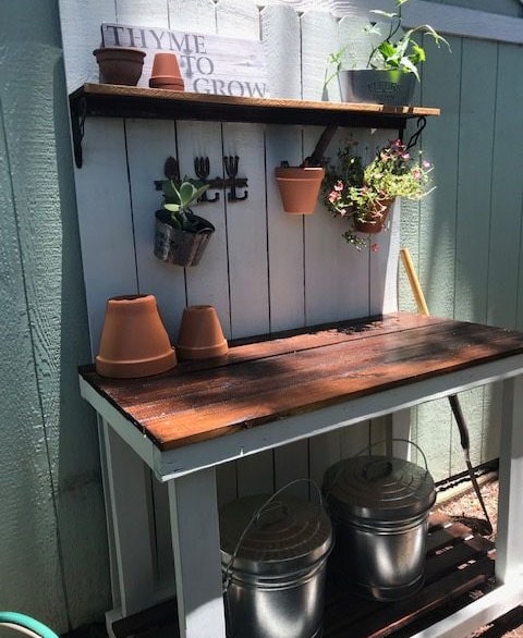 Chic DIY Potting Bench