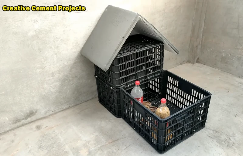 Chicken Feeder Drinker with a Crate Home