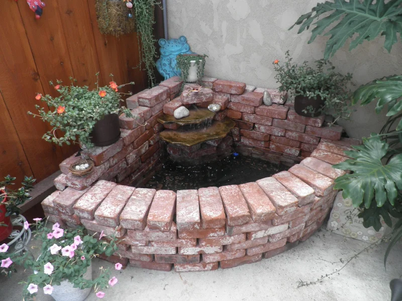 DIY Brick Waterfall
