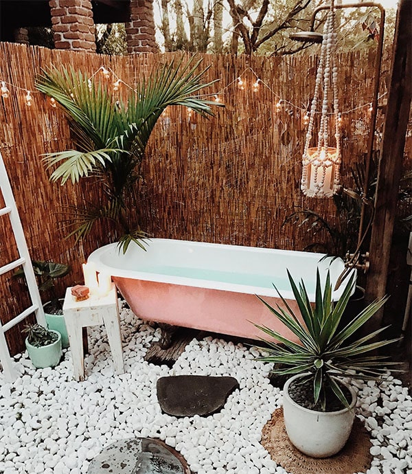 DIY Outdoor Bath & Shower by Spell Blog