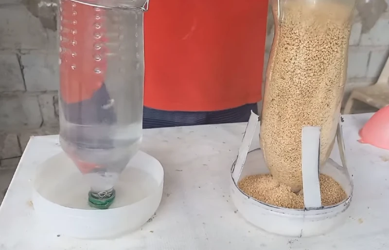 DIY Plastic Bottle Feeder Drinker