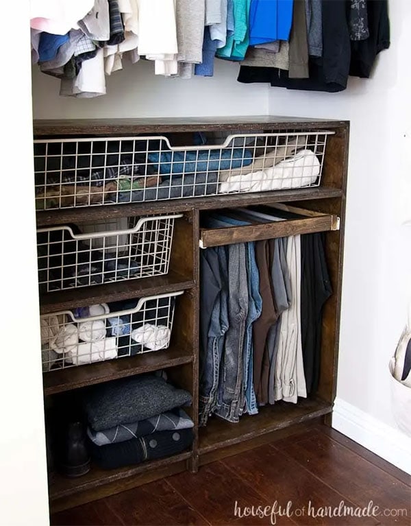 DIY Plywood Closet Organizer Build Plans from Houseful of Handmade