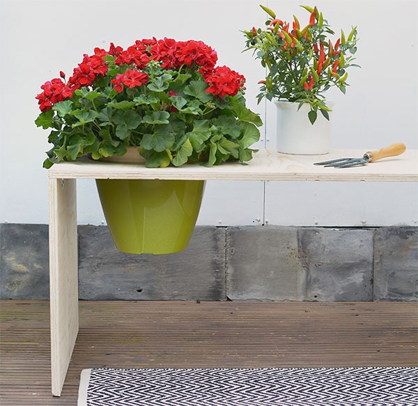 Floral Plywood Bench