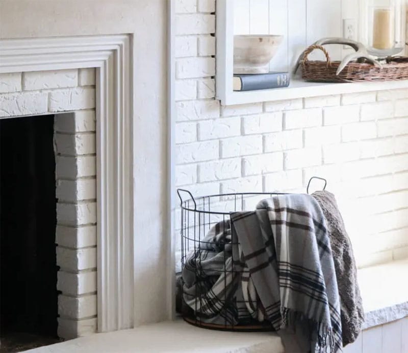 Fresh Brick Fireplace Makeover