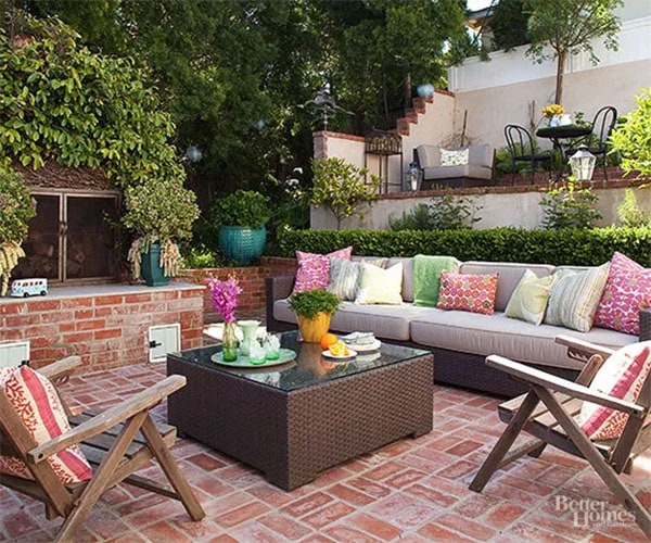 Mortared Brick Patio