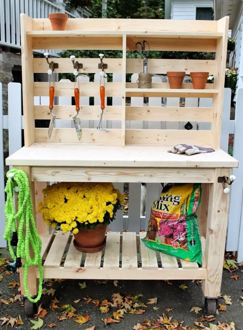 Potting Bench and Tool Storage