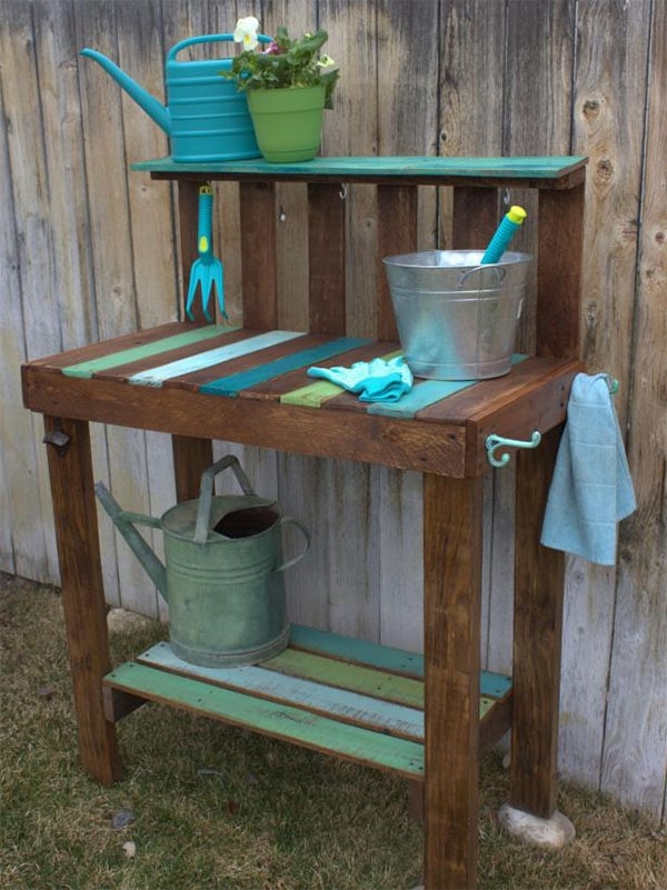 Upcycled Potting Bench