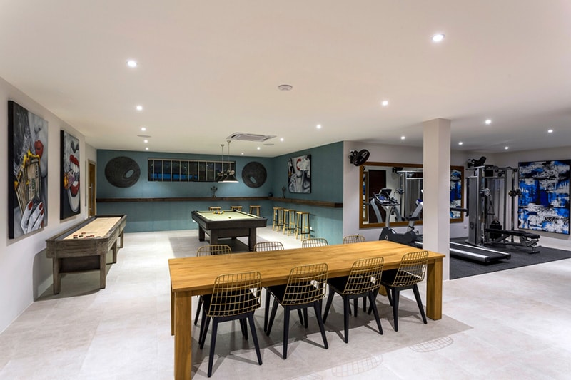 A residential recreation games room