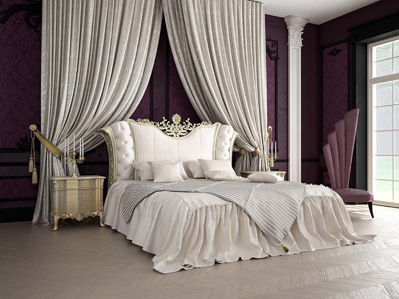 Interior of a classic style bedroom in luxury villa