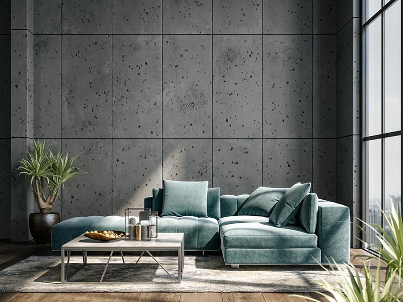 Living room interior in loft