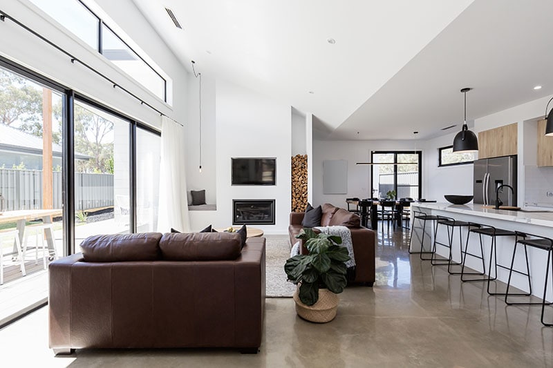 Stunning contemporary open plan spacious living and dining room
