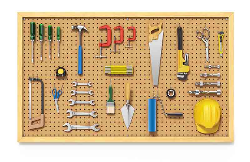 Tools on a Pegboard